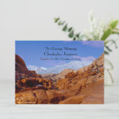 ライフセレブレーション招待状 スノー オン レッド ロックス 招待状 (スタンド正面)