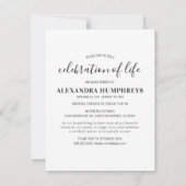 ライフセレブレーション18 フォト葬儀 招待状 (裏面)