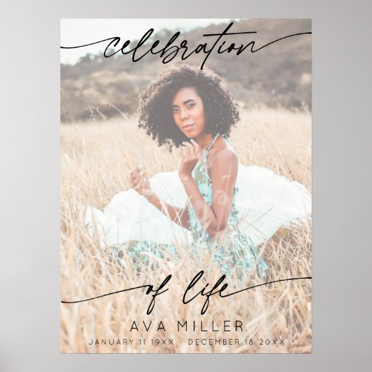 ライフセレブレーション スクリプト 葬儀 フォト | ホワイト ポスター (正面)