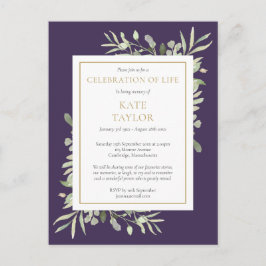 ライフセレブレーション パープル フォリアジ  招待状