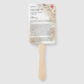 ライフセレブレーション ピンクとゴールドの追悼 ハンドファン (裏面)