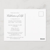 ライフセレブレーション フローラル ユリ フォト 招待状 (裏面)