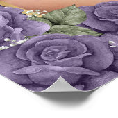 ライフセレブレーション 紫のゴールド フォト 葬儀 看板 ポスター (角)