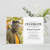 ライフセレブレーション 葬儀 フォト 招待状 (スタンド正面)