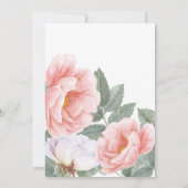 ライフセレブレーション・葬儀・追悼 ピンクの花のメモリアル 招待状 (裏面)