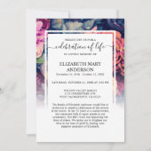 ライフセレブレーション 葬儀 追悼 ムーディー フラワーズ 招待状 (正面)