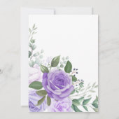 ライフセレブレーション 葬儀 追悼 紫の花 招待状 (裏面)