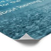 ライフセーグ感動的引用文雨写真 ポスター (角)