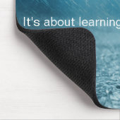 ライフセーグ感動的引用文雨写真 マウスパッド (コーナー)