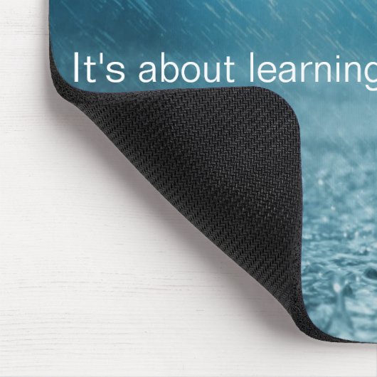 ライフセーグ感動的引用文雨写真 マウスパッド (コーナー)