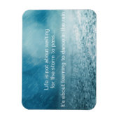 ライフセーグ感動的引用文雨写真 マグネット (縦)