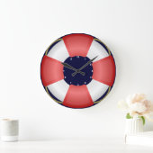 ライフセーバーのlifebuoy航海のな時計 ラージ壁時計 (ホーム)