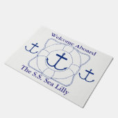 ライフセーバー&いかりドアマット(ダークプリント) ドアマット (アングル)