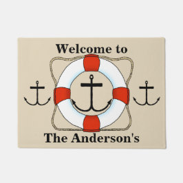 ライフセーバー&いかりドアマット ドアマット