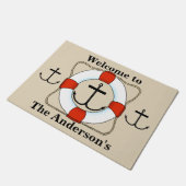 ライフセーバー&いかりドアマット ドアマット (アングル)