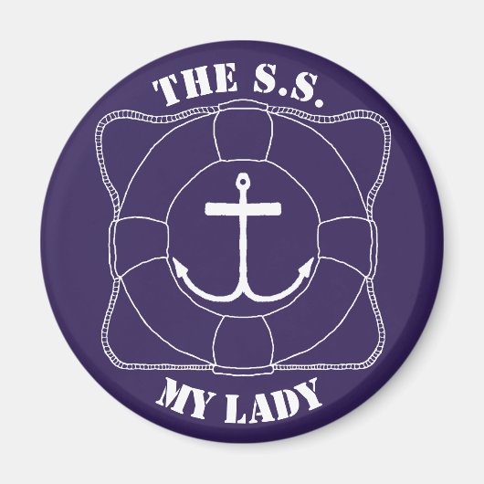 ライフセーバー&いかりマグネット(ライトプリント) マグネット (正面)