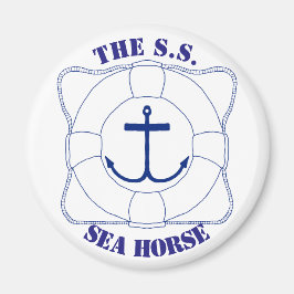 ライフセーバー&いかりマグネット(暗いプリント) マグネット