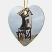 ライフセービングの立場のWrightsvilleのビーチNC セラミックオーナメント (左)