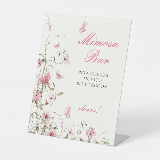 ライフタイムオブバタフライミモザバーブライダルシャワー 台座サイン (正面)