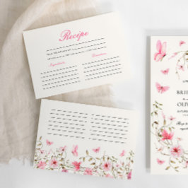 ライフタイムオブ蝶レシピフローラブライダルシャワー エンクロージャーカード