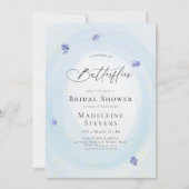 ライフタイムバタフライオープンスブルーブライダルシャワー 招待状 (正面)