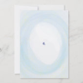 ライフタイムバタフライオープンスブルーブライダルシャワー 招待状 (裏面)