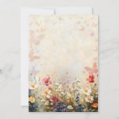 ライフタイムバタフライピーチワイルドフラワーブライダルシャワー 招待状 (裏面)