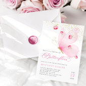 ライフタイムバタフライブライダルシャワー招待 招待状