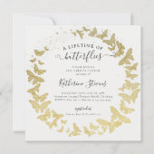 ライフタイムバタフライリースモダンブライダルシャワー 招待状 (正面)