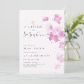 ライフタイムバタフライロマンチックピンクブライダルシャワー 招待状 (スタンド正面)