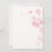 ライフタイムバタフライロマンチック赤面ブライダルシャワー 招待状 (裏面)