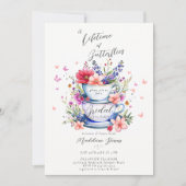 ライフタイムバタフライワイルドガーデンティーブライダルシャワー 招待状 (正面)