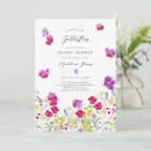 ライフタイムバタフライワイルドフラワーラブブライダルシャワー 招待状 (スタンド正面)