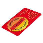 ライフタイム保証シンボルあなたの名前Rect Magnet マグネット (左側)