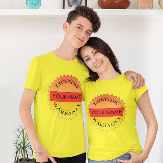 ライフタイム保証シンボルおユニセックス客様の名前Tシャツ Tシャツ