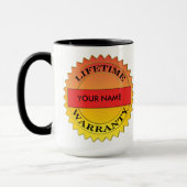 ライフタイム保証シンボルお名前コーヒーマグ マグカップ (左)
