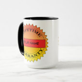 ライフタイム保証シンボルお名前コーヒーマグ マグカップ (正面左)