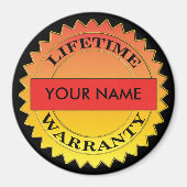ライフタイム保証シンボルお名前ラウンドマグネット マグネット (正面)