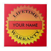 ライフタイム保証記号お名前セラミックタイル タイル (正面)