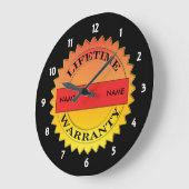 ライフタイム保証記号お名前Rd壁時計 ラージ壁時計 (傾斜)