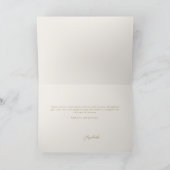 ライフタイム蝶アイボリー金ゴールドフォールドブライダルシャワー サンキューカード (内部)