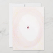 ライフタイム蝶赤面ピンクシックブライダルシャワー 招待状 (裏面)