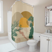 ライフダネスのパス抽象芸術 シャワーカーテン (インサイチュ)