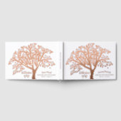 ライフツリースクリプトのお祝いモダン ゲストブック (全面)