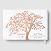 ライフツリースクリプトのお祝いモダン ゲストブック (裏面)