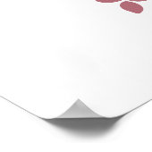 ライフツリーピンクモダンスクリプトのお祝い ポスター (角)