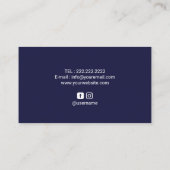 ライフツリー金ゴールドサークルヨガウェルネススパネイビーブルー 名刺 (裏面)