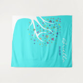 『ライフツリー』パーティー フォトオプ バックドロップ タペストリー (正面(横))