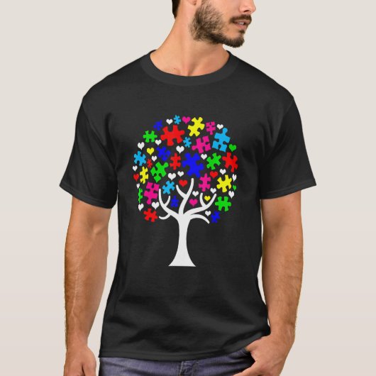 ライフツリー 自閉症啓発Tシャツ 楽しい ASD Tシャツ (正面)