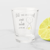 ライフテニス結婚のダブルス ショットグラス (裏面)